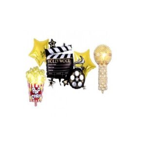 SET 5 GLOBOS METALIZADOS CINE FILMACION