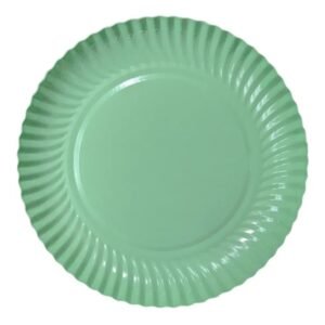 PLATO BANDEJAS DESCARTABLES  COLORES PASTEL X6 VERDE