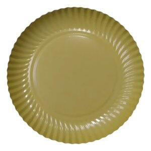 PLATO BANDEJAS DESCARTABLES  COLORES PASTEL X6 AMARILLO