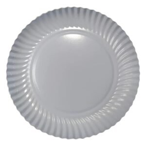 PLATO BANDEJAS DESCARTABLES  COLORES PASTEL X6 CELESTE