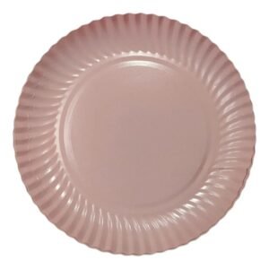 PLATO BANDEJAS DESCARTABLES  COLORES PASTEL X6 ROSA