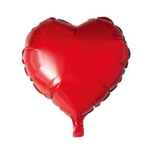 GLOBO METALIZADO FORMAS 45 CM - CORAZON ROJO