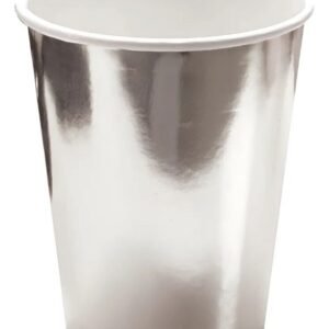 VASO DE POLIPAPEL PLATEADO X 6 UNIDADES