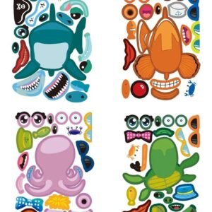 STICKERS DIDACTICOS ''''BAJO EL AGUA'''' - Set x 4 planchas