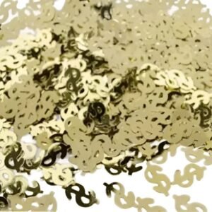 MINI CONFETTI SOMBOLO PESOS DOLAR PIÑATA DECO