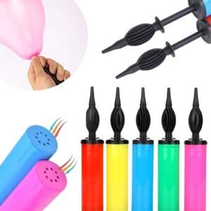 INFLADOR DE GLOBOS TRICOLOR DOBLE ACCION PREMIUM