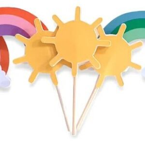 TOPPER ARCOIRIS PASTEL X9