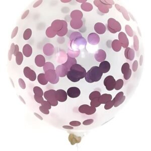 SET 5 GLOBOS CONFETTI FUCSIA