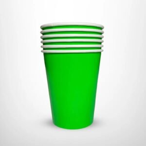 VASO DE POLIPAPEL LAMINADO VERDE MANZANA X 6 UNIDADES