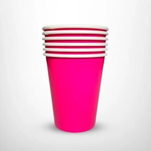 VASO DE POLIPAPEL LAMINADO FUCSIA X 6 UNIDADES