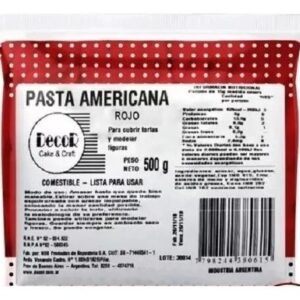 PASTA AMERICANA 500GR PASTELAR ROJO