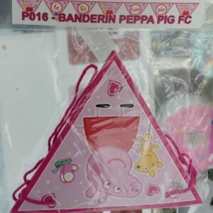 BANDERIN TRIANGULAR PEPPA FELIZ CUMPLE