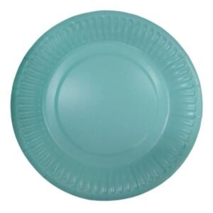 PLATO POLIPAPEL PASTEL VERDE AGUA X8