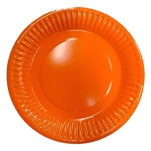 PLATO POLIPAPEL PLENO NARANJA X8