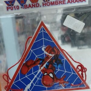BANDERIN TRIANGULAR SPIDERMAN FELIZ CUMPLE