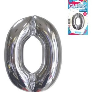GLOBO METALIZADO CHICO 36 CM - PLATEADO N.0