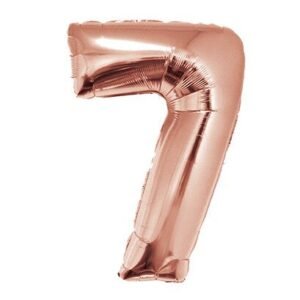 GLOBOS NUMEROS METALIZADO 7 ROSE GOLD 86cm