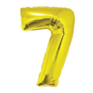 GLOBOS NUMEROS GIGANTES APTO HELIO 34 86CM DORADO 7