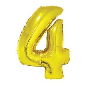 GLOBOS NUMEROS GIGANTES APTO HELIO 34 86CM DORADO 4