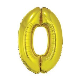 GLOBOS NUMEROS GIGANTES APTO HELIO 34 86CM DORADO 0