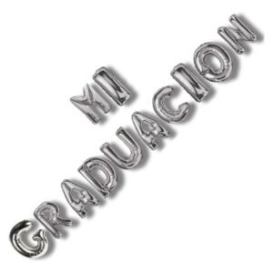 GLOBO FRASE MI GRADUACION PLATA