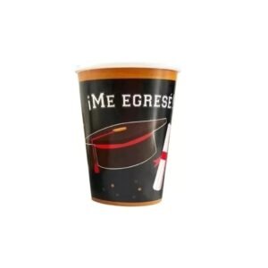 VASO POLIPAPEL 240CC EGRESADO X8 C.O