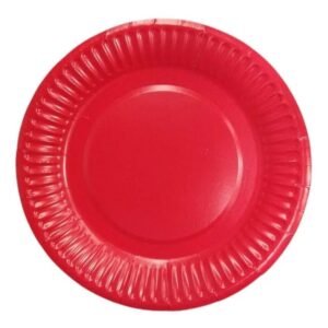PLATO POLIPAPEL PLENO ROJO X8