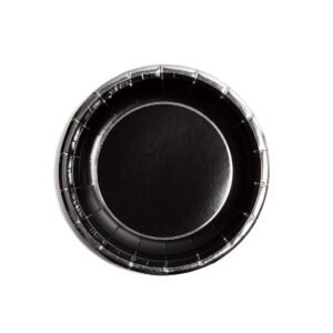 PLATO POLIPAPEL PLENO NEGRO X8
