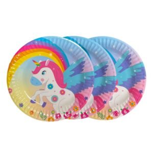 PLATO DE POLIPAPEL 17CM UNICORNIO SWEET X 6 UN