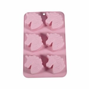 MOLDE SILICONA 6 UNICORNIOS CARA GRANDE