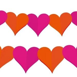 GUIRNALDA CORAZÓN ROJO 360X18X17,1 CM