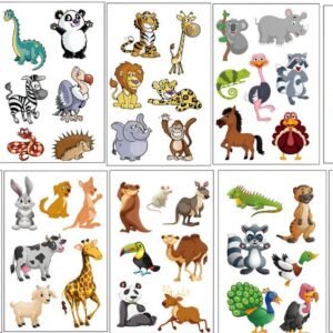 TATUAJE TATTOO TEMPORAL - ANIMALITOS - Set x 10 planchas