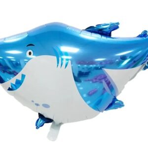 GLOBO METALIZADO FORMA TIBURON 65 x 96cm APTO HELIO