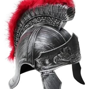 CASCO SOLDADO ROMANO CRESTA PLUMAS ROJAS