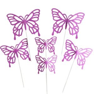 ADORNO MARIPOSAS PINCHE ALAMBRE X 10 FUCSIA