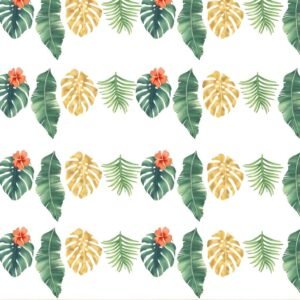 BANNER VERANO TROPICAL HOJAS 300CM
