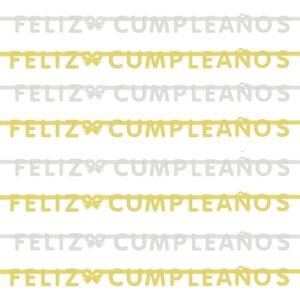 BANNER FELIZ CUMPLEAÑOS DORADO GLITTER 160 CM