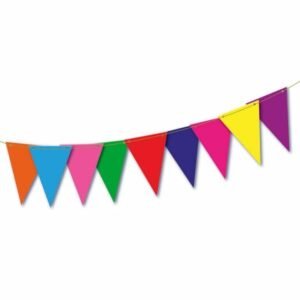 BANDERIN TRIANGULAR MULTICOLOR FUERTE