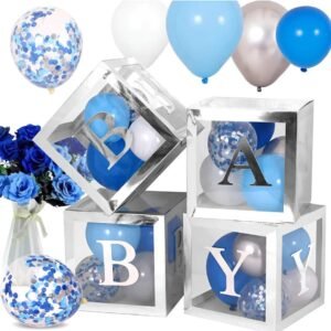 CAJA CUBOS BABY PLATA (SIN GLOBOS)