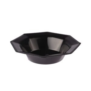 BOWL OCTOGONAL NEGRO X10