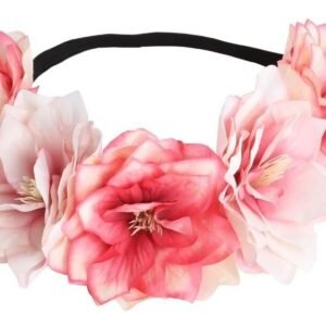 TOCADO DE FLORES ROSADO