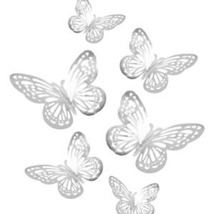 ADORNO ACETATO MARIPOSA X6 BLANCAS
