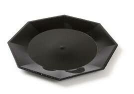 PLATO OCTOGONAL CHICO NEGRO X10