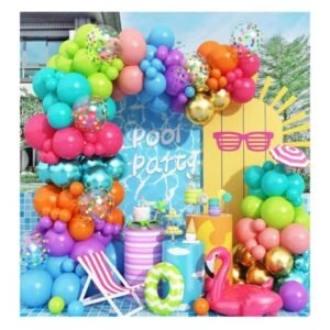SET GLOBOS 93 PIEZAS COLORIDO ´´POOL PARTY´´