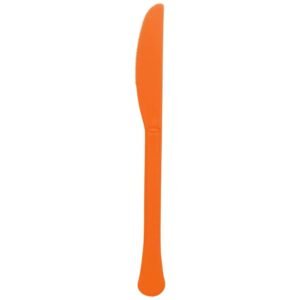 CUCHILLO NARANJA PLASTICO X10