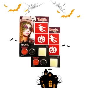 SET PINTAFAN BRUJA STENCIL + MAQUILLAJE + SANGRE