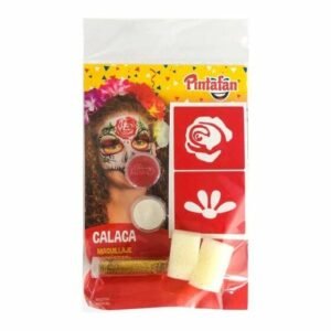 SET PINTAFAN CALACA STENCIL + PINTURA + GLITTER