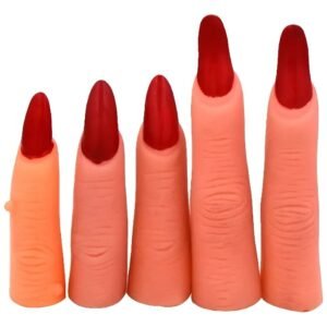 DEDOS DE BRUJA UÑAS ROJAS