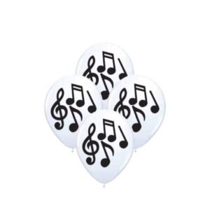 GLOBOS LATEX NOTAS MUSICA X10
