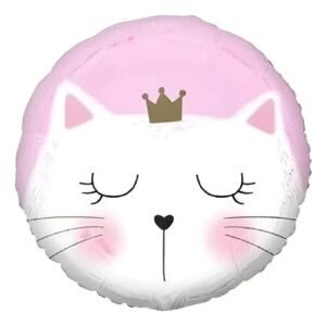 GLOBO METALIZADO REDONDO *KITTY* APTO HELIO GATO